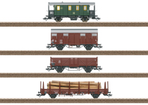 Trix 24140 - H0 - 4-tlg. Set Güterwagen Nebenbahn, DB, Ep. III